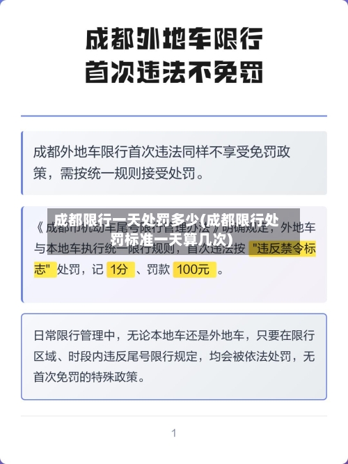 成都限行一天处罚多少(成都限行处罚标准一天算几次)-第2张图片
