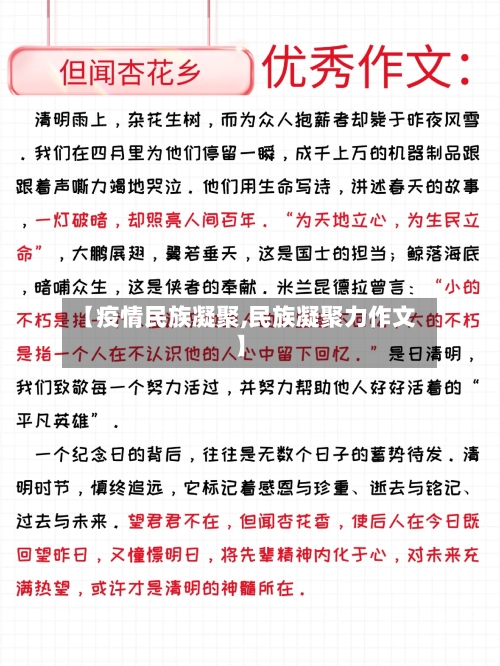 【疫情民族凝聚,民族凝聚力作文】