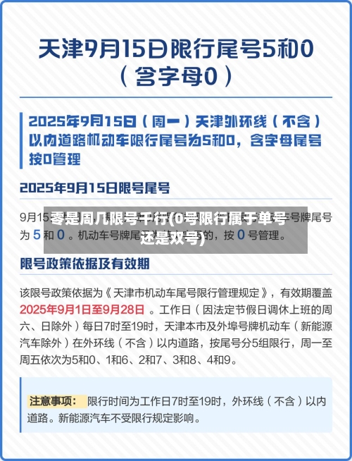 零是周几限号千行(0号限行属于单号还是双号)-第3张图片