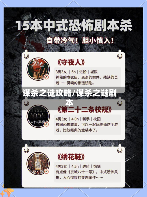 谋杀之谜攻略/谋杀之谜剧本